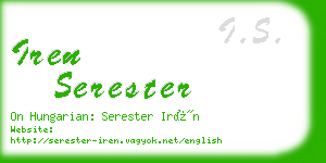 iren serester business card